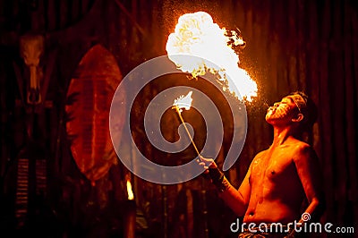 Fire Dancer Editorial Stock Photo