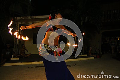 Fire dancer Editorial Stock Photo