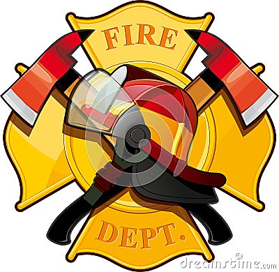 Fire department badge Vector Illustration