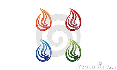 Fire 3DLogo Cartoon Illustration