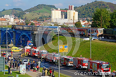 Fire Drill Railway Accident 2016 Editorial Stock Photo