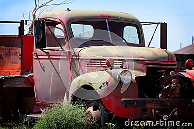 Fire engine cab Stock Photo