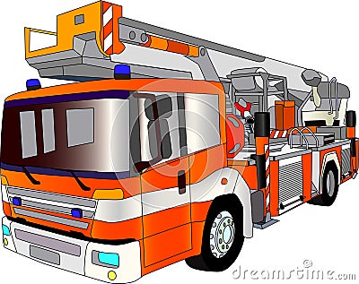 Fire engine lader Vector Illustration