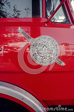 Fire engine at siam square bangkok Editorial Stock Photo