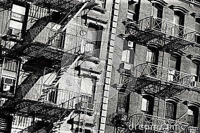 Fire escape Stock Photo