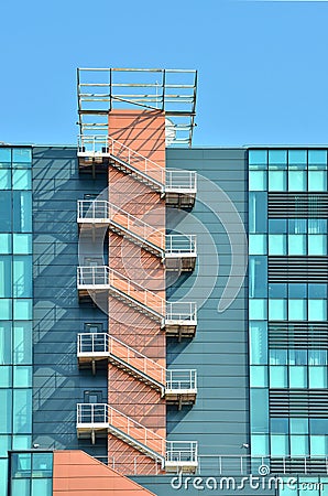 Fire Escape Outdoor Stairs Stock Photo - Image: 33268630