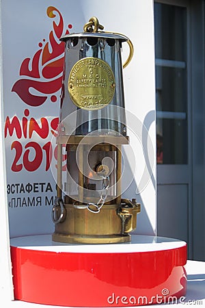 The Fire of European Games - Minsk Belarus photos Editorial Stock Photo