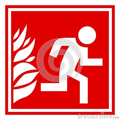 Fire evacuation sign Vector Illustration