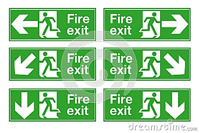 Fire Exit Vector Illustration