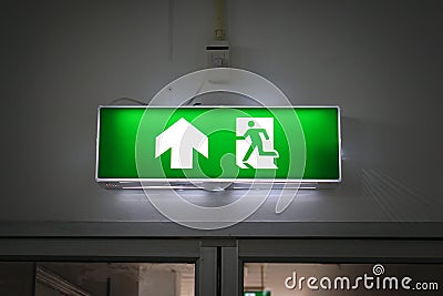 Fire exit in factory. Editorial Stock Photo