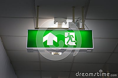 Fire exit in factory. Editorial Stock Photo