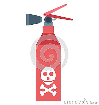 Fire Extinguisher Color Isolated Vector Icon that easily can be modified and edit. Vector Illustration