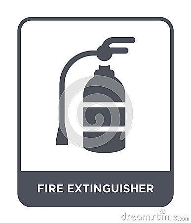 fire extinguisher icon in trendy design style. fire extinguisher icon isolated on white background. fire extinguisher vector icon Vector Illustration