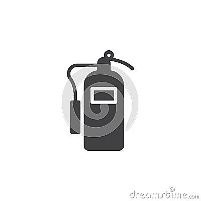 Fire extinguisher icon vector, filled flat sign, solid pictogram isolated on white. Vector Illustration