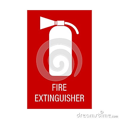 Fire extinguisher icon vector for your web design, logo, infographic, UI. illustration Vector Illustration