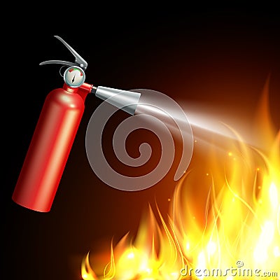 Fire Extinguisher Illustration Vector Illustration