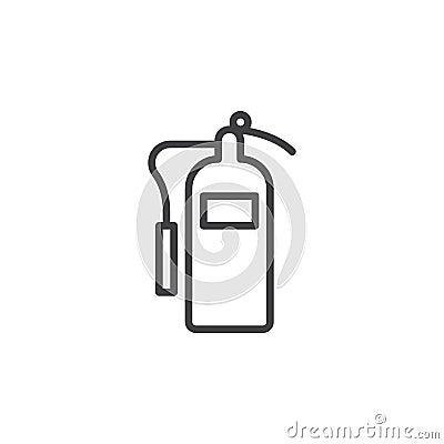 Fire extinguisher line icon, outline vector sign, linear style pictogram isolated on white Vector Illustration