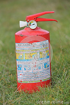 The fire extinguisher Stock Photo