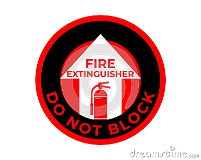 Fire Extinguisher Sign Vector, Easy To Use And Print Design Templates Vector Illustration