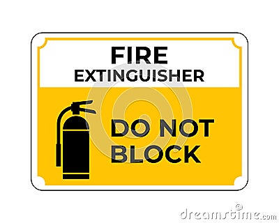 Fire Extinguisher Sign Vector, Easy To Use And Print Design Templates Vector Illustration