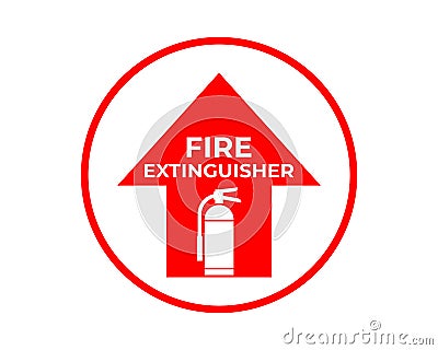 Fire Extinguisher Sign Vector, Easy To Use And Print Design Templates Vector Illustration