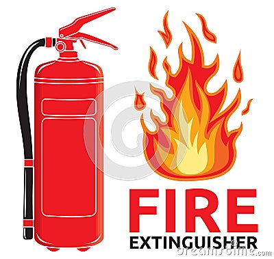 Fire extinguisher sign Vector Illustration