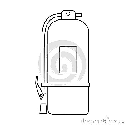 Fire extinguisher vector icon.Outline vector icon isolated on white background fire extinguishe. Vector Illustration