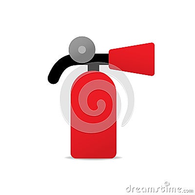 Fire extinguisher vector icon. Fire extinguisher symbol isolated. Vector illustration EPS S10 Vector Illustration