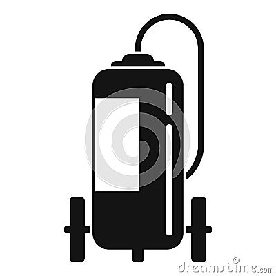 Fire extinguisher wheels icon, simple style Vector Illustration