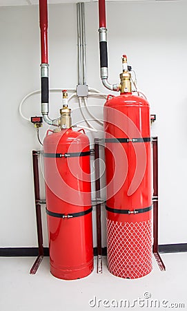 Fire extinguishing Stock Photo