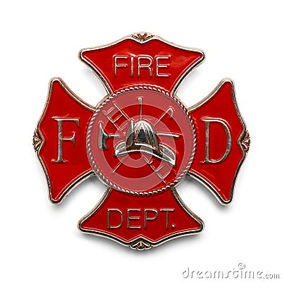 Fire Fighter Badge Stock Photo