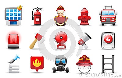 Fire fighter Icon Stock Photo