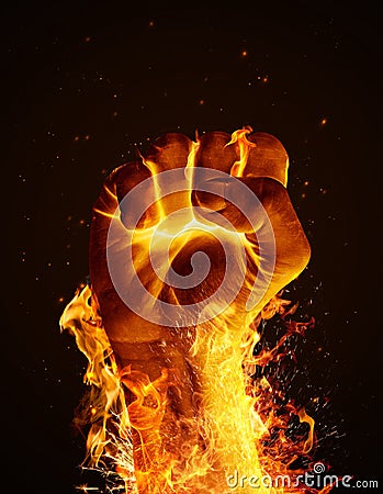 Fire fist Stock Photo