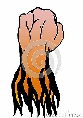 Fire fist Stock Photo