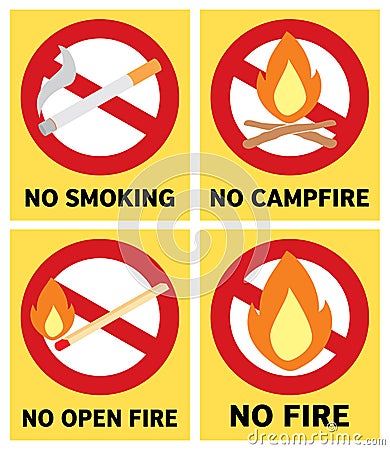 Fire flame boards Vector Illustration