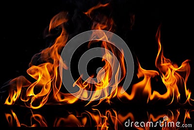 fire and flame burning fuel oil gas png on black background Stock Photo