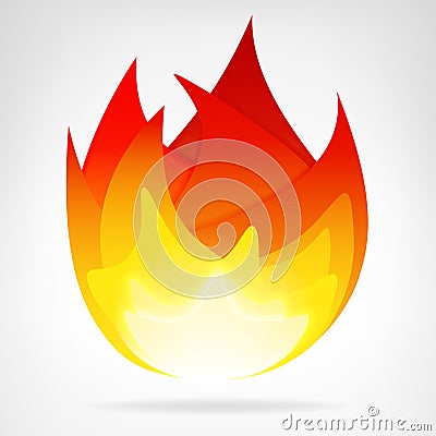 Fire flame energy isolated vector Vector Illustration