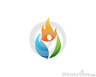 Fire Flame Icon Logo Design Element Vector Illustration