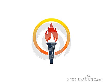 Fire Flame Icon Logo Design Element Vector Illustration