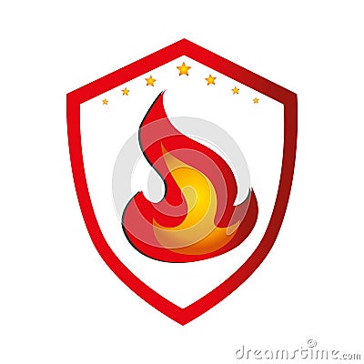 Fire flame isolated icon Vector Illustration