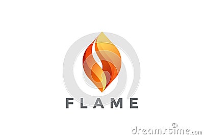 Fire Flame Logo design vector. Abstract Logotype Vector Illustration