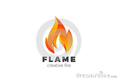 Fire Flame Logo design vector. Burning Inferno Ene Vector Illustration