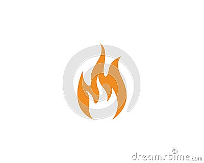 Fire flame Logo Template icon Oil, gas and energy logo concept. Cartoon Illustration