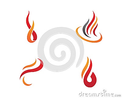 Fire flame Logo Template Vector Illustration