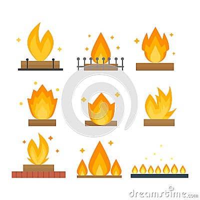 Fire flame vector illustration Vector Illustration