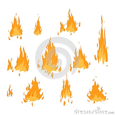 Fire flame vector isolated Vector Illustration