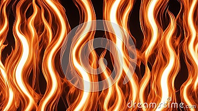 fire flames background A close up of bright orange flames burning fiercely , Stock Photo