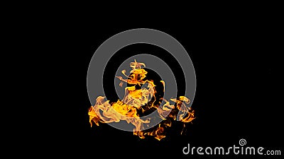 Fire flames on black background. fire on black background isolated. fire patterns Stock Photo