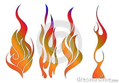 Fire flames Vector Illustration