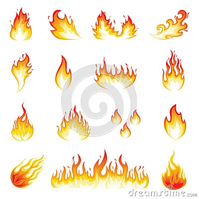 Fire Flames Vector Illustration